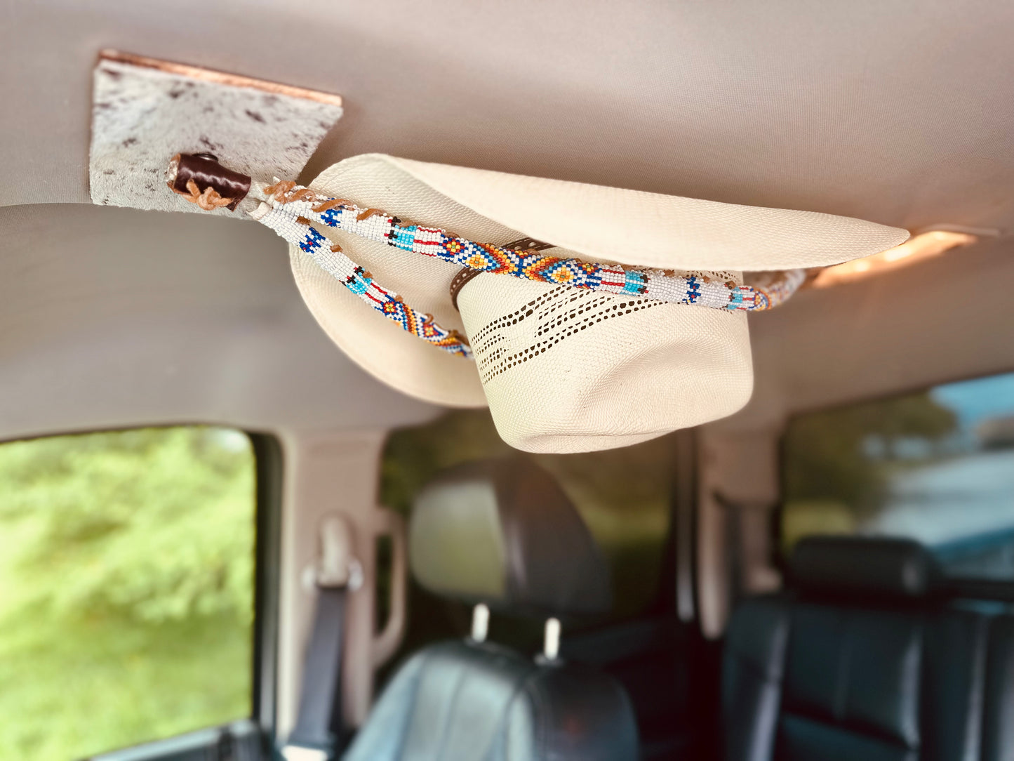 JM White Horse Native American Cowboy Hat Rack Edition