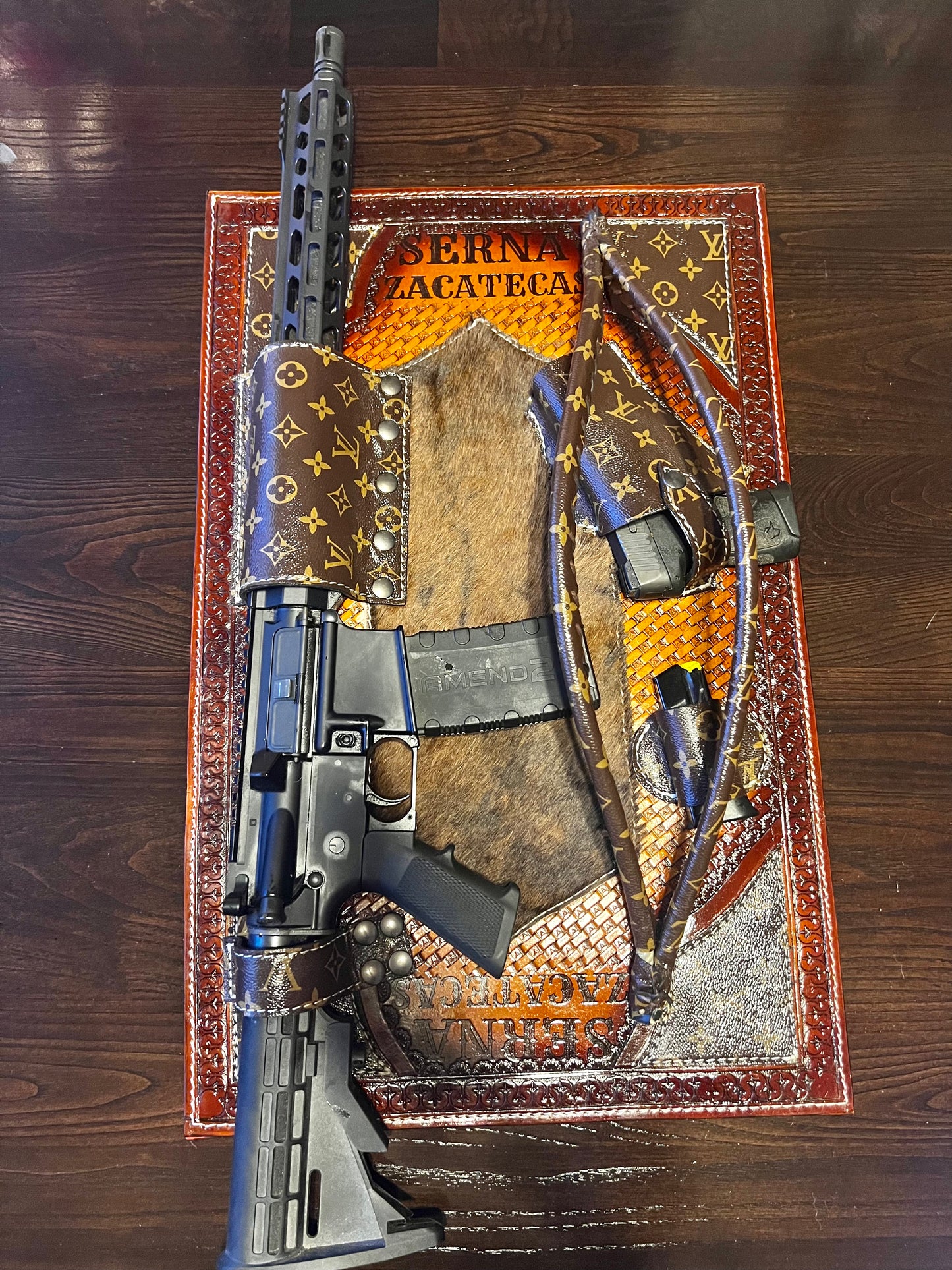 Jesse Marroquin’s LV Edition Gun Holster Cowboy Hat Rack