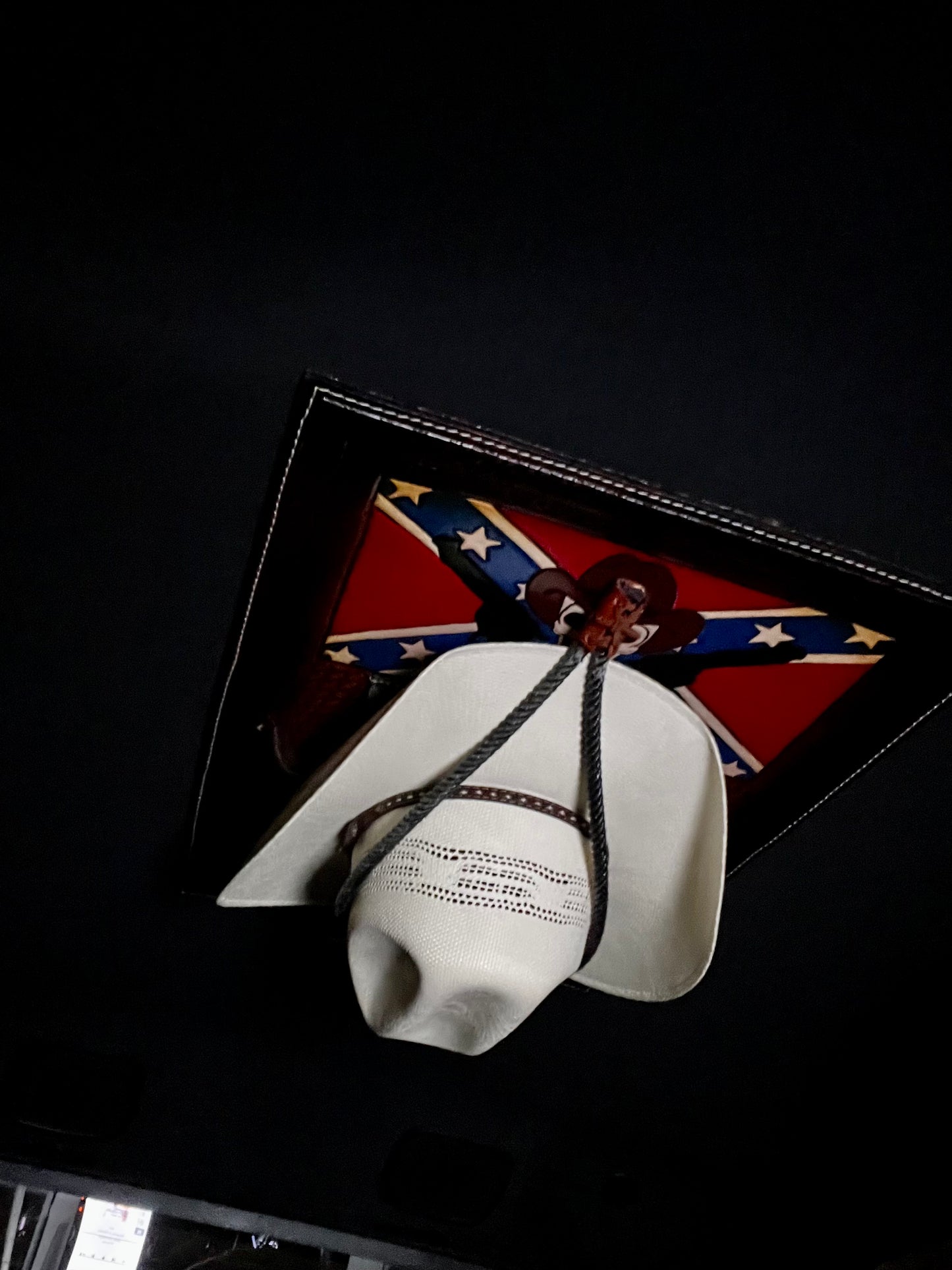 Jesse Marroquin’s Rebel Gun Holster Cowboy Hat Rack