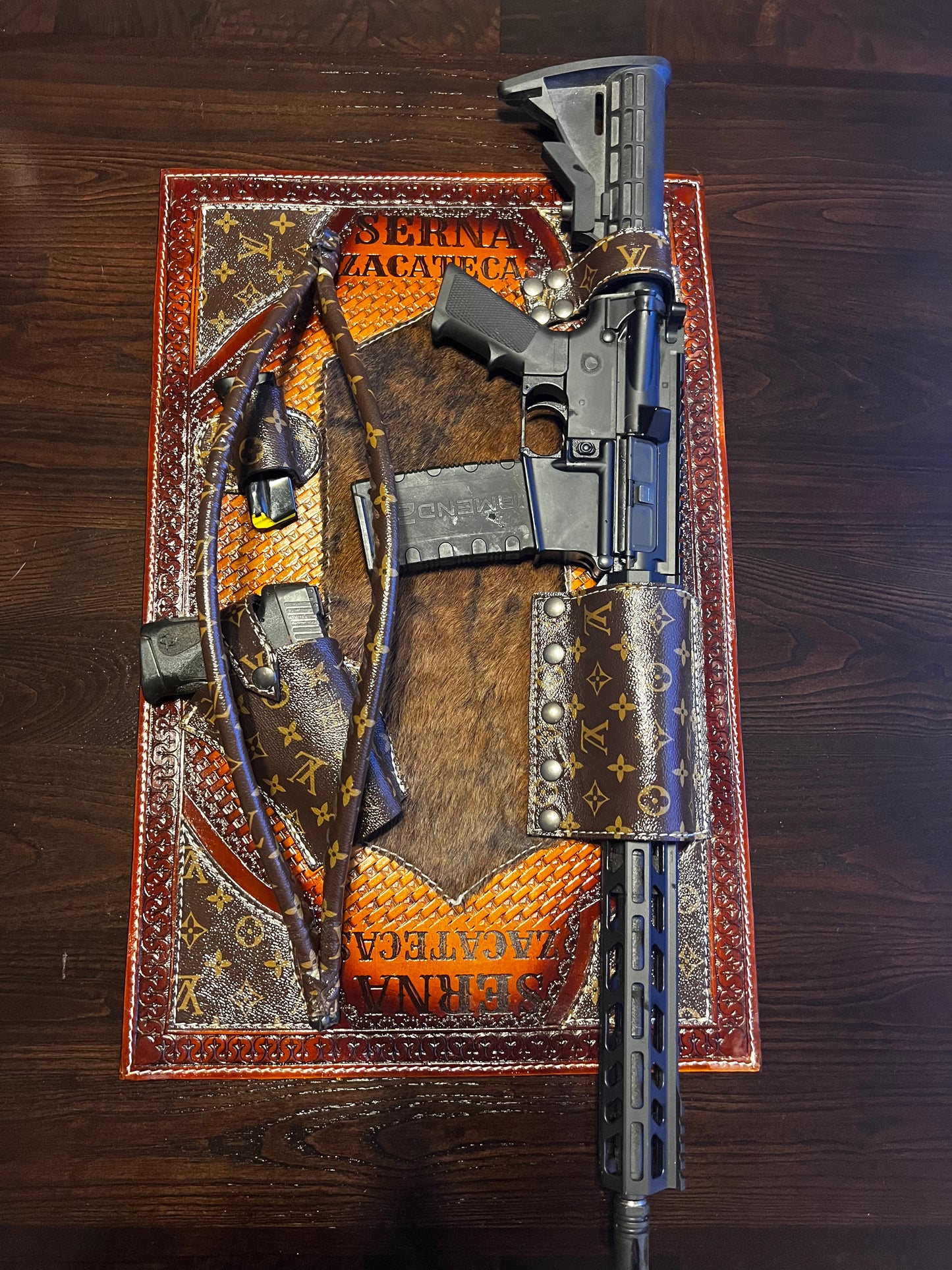 Jesse Marroquin’s LV Edition Gun Holster Cowboy Hat Rack