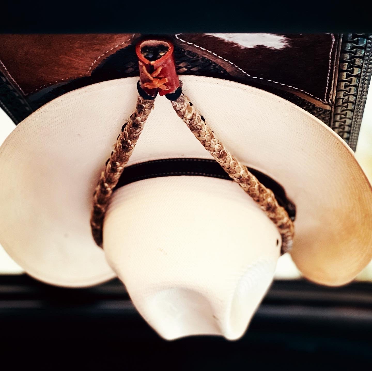 Jesse Marroquin’s Special Edition Gun Holster Bull Hide Cowboy Hat - JM Ranch Snap Racks