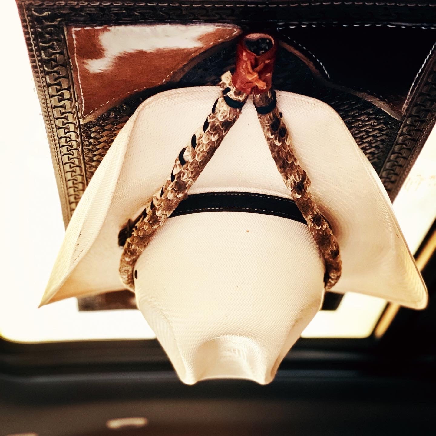 Jesse Marroquin’s Special Edition Gun Holster Bull Hide Cowboy Hat - JM Ranch Snap Racks