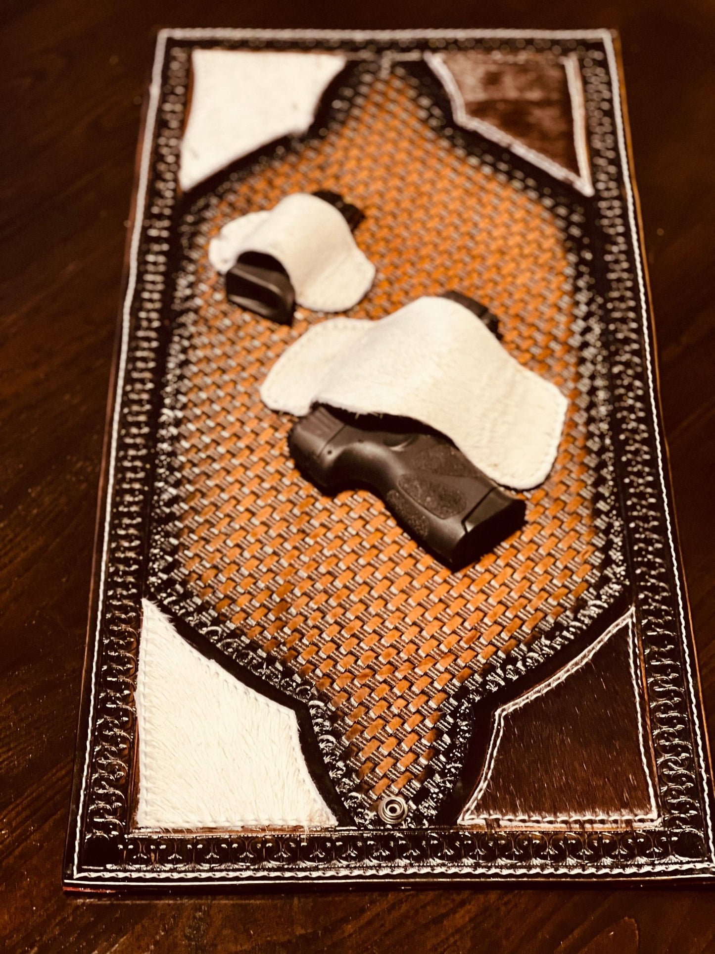 Jesse Marroquin’s Special Edition Gun Holster Bull Hide Cowboy Hat - JM Ranch Snap Racks