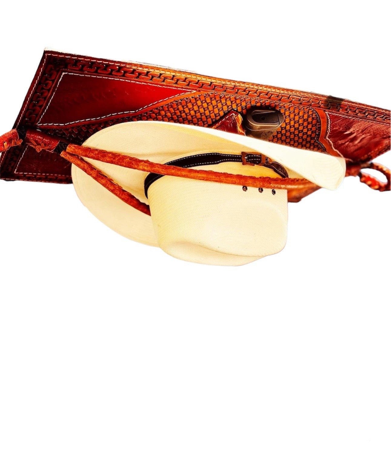 Jesse Marroquin’s Special Edition Gun Holster Ostrich Cowboy Hat Rack - JM Ranch Snap Racks