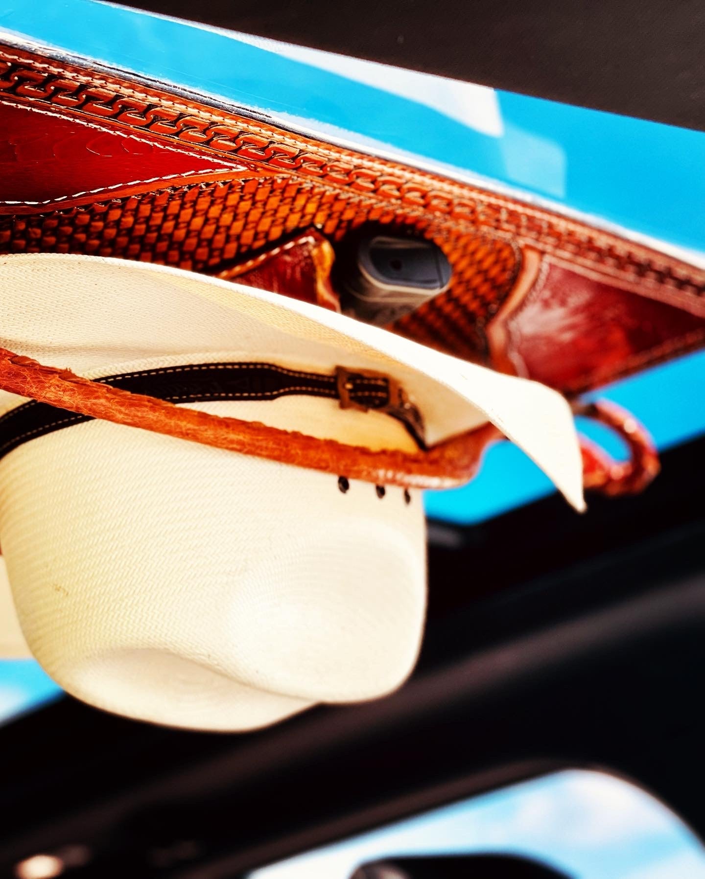 Jesse Marroquin’s Special Edition Gun Holster Ostrich Cowboy Hat Rack - JM Ranch Snap Racks