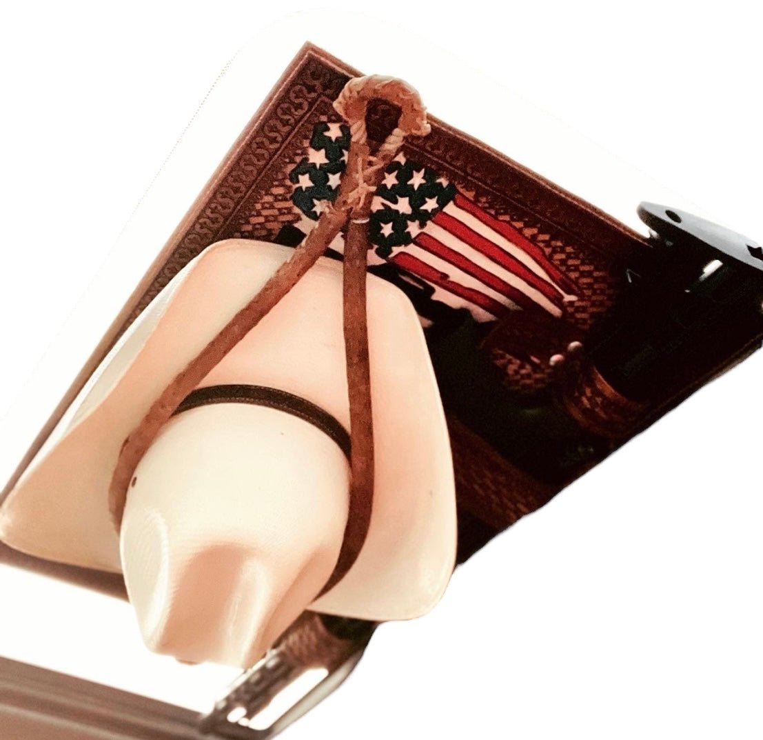 JM All American Gun Holster Cowboy Hat Rack - JM Ranch Snap Racks