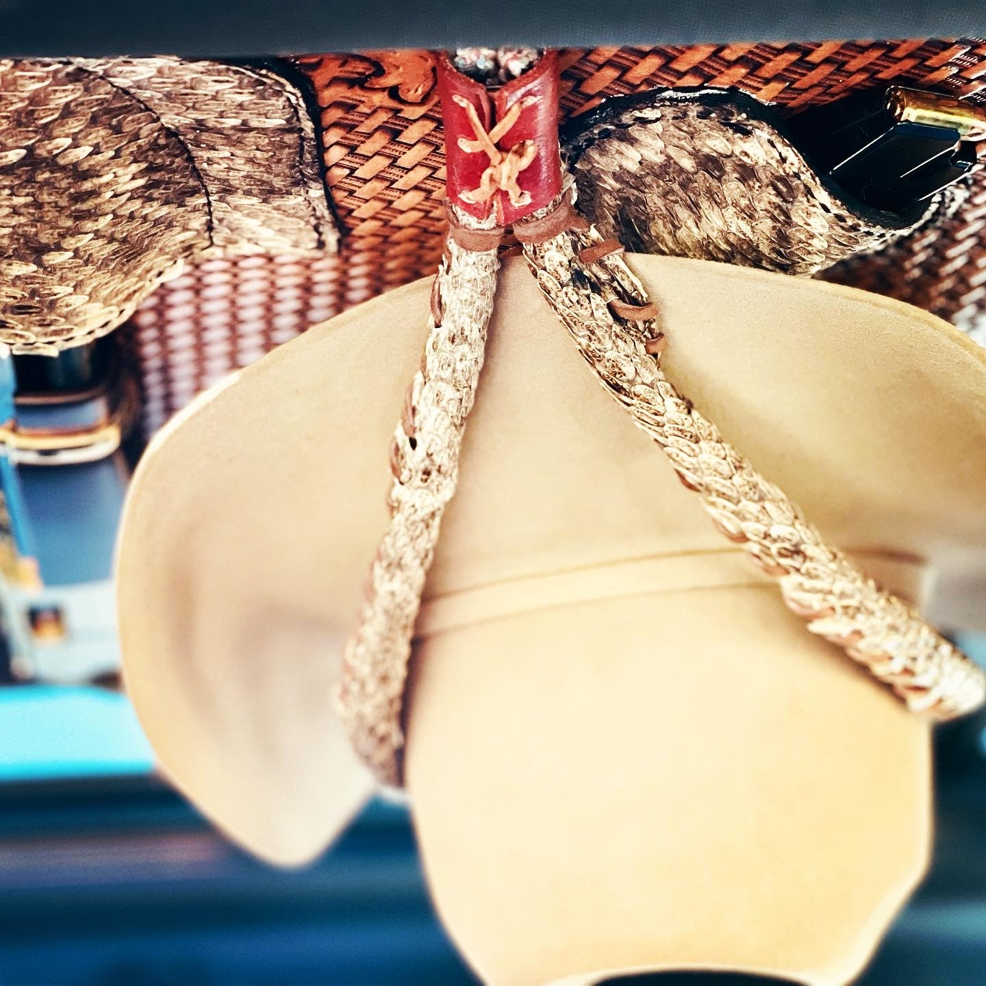 JM Mares Leg Rattlesnake Gun Holster Cowboy Hat Rack Edition - JM Ranch Snap Racks