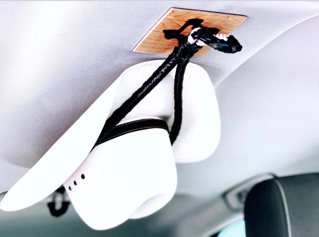 JM Ostrich Black Edition Cowboy Hat Rack - JM Ranch Snap Racks