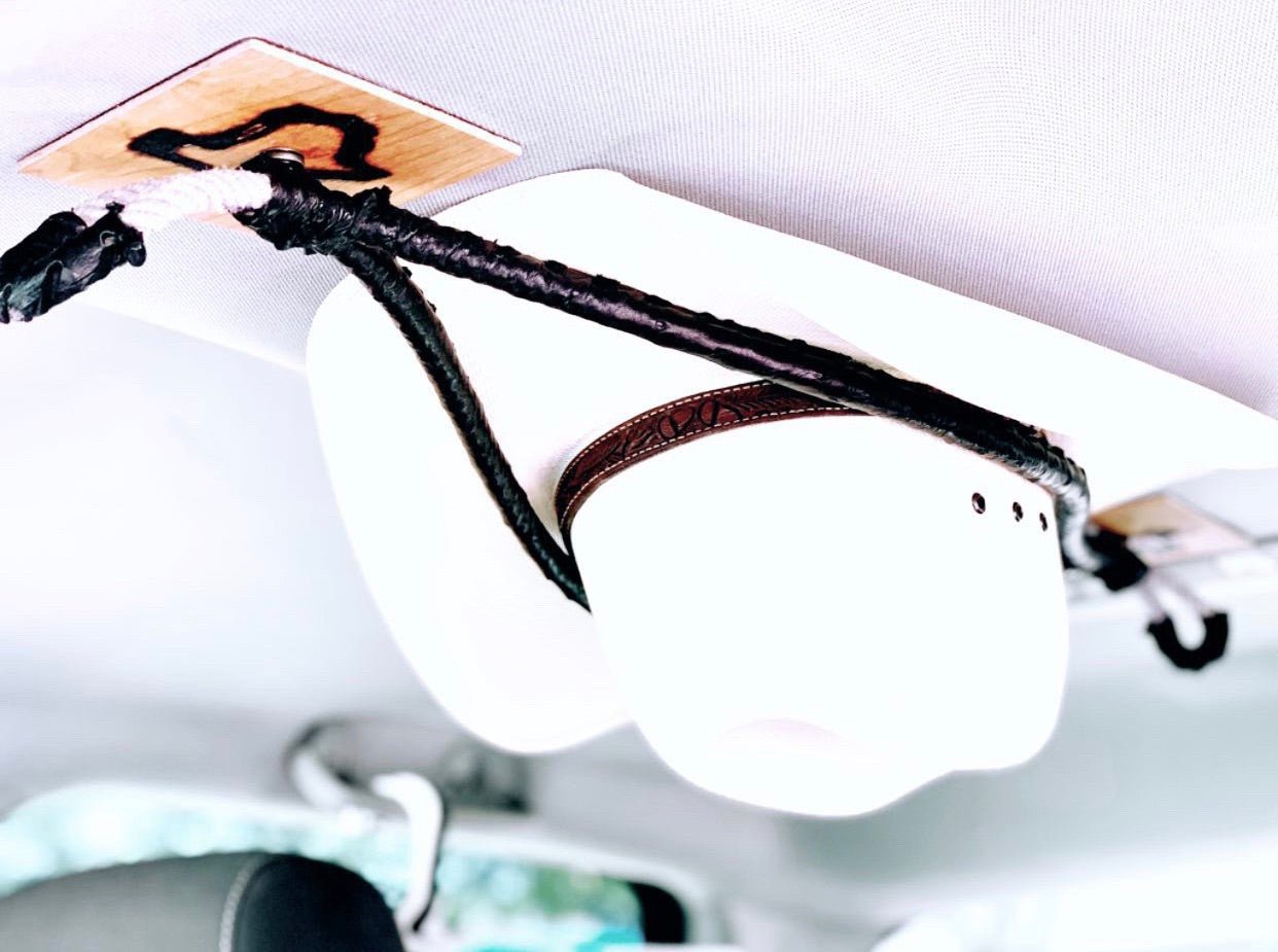 JM Ostrich Black Edition Cowboy Hat Rack - JM Ranch Snap Racks