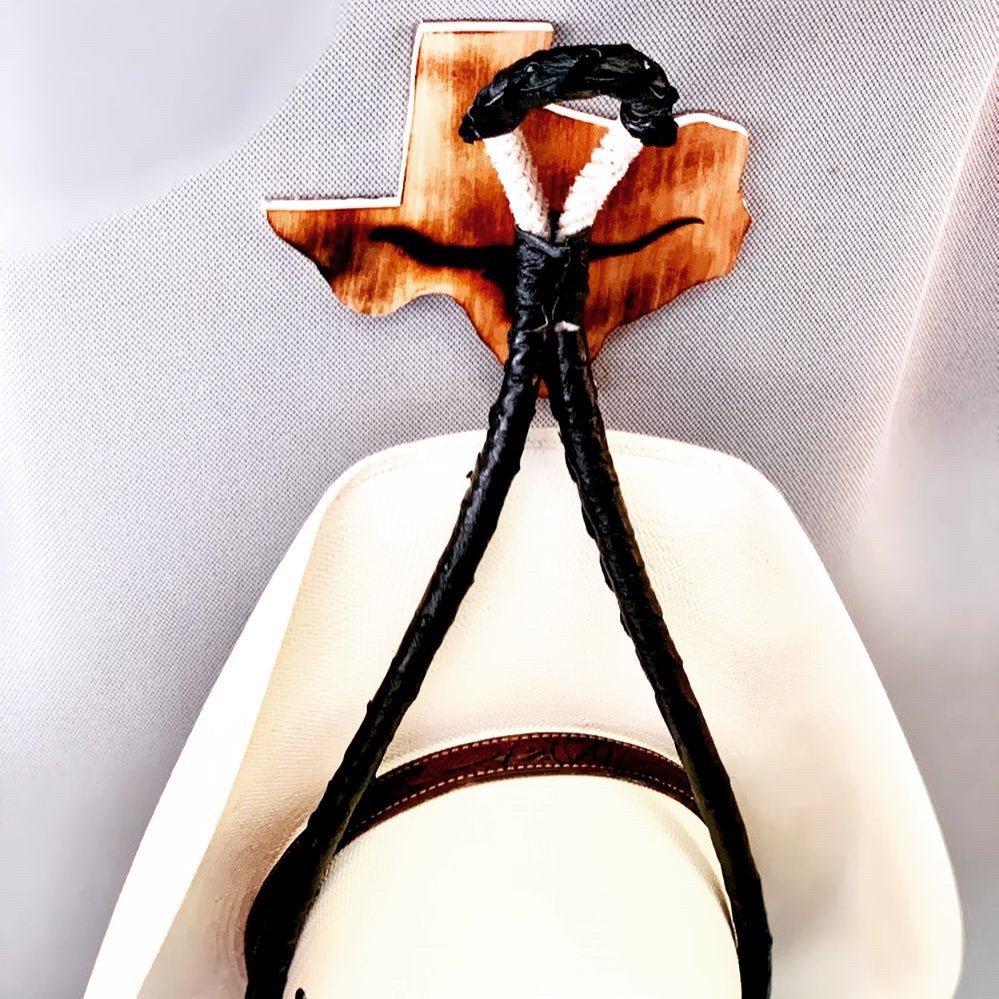 JM Ostrich Black Edition Cowboy Hat Rack - JM Ranch Snap Racks