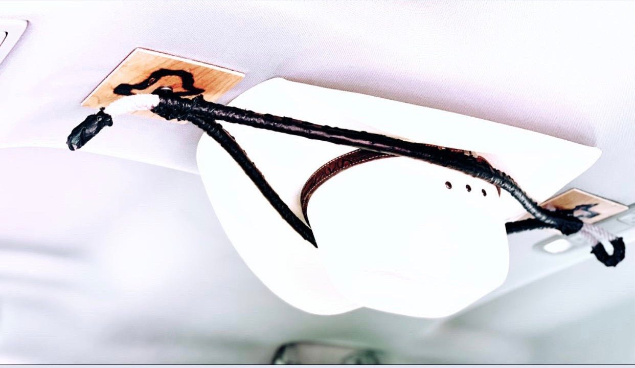 JM Ostrich Black Edition Cowboy Hat Rack - JM Ranch Snap Racks
