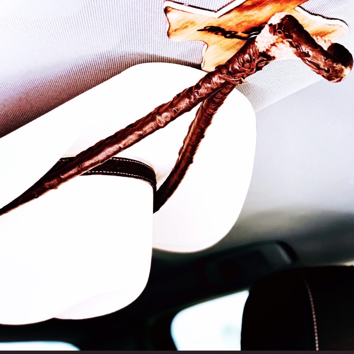 JM Ostrich Brown Edition Cowboy Hat Rack. - JM Ranch Snap Racks
