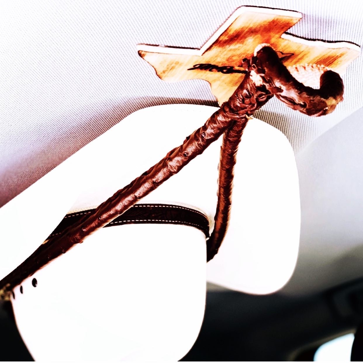 JM Ostrich Brown Edition Cowboy Hat Rack. - JM Ranch Snap Racks