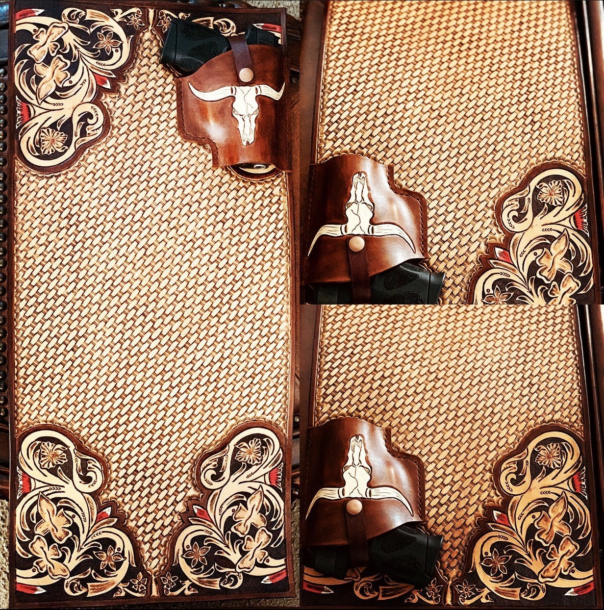 JM Tiger Stripe Bull Edition Cowboy Hat Rack - JM Ranch Snap Racks