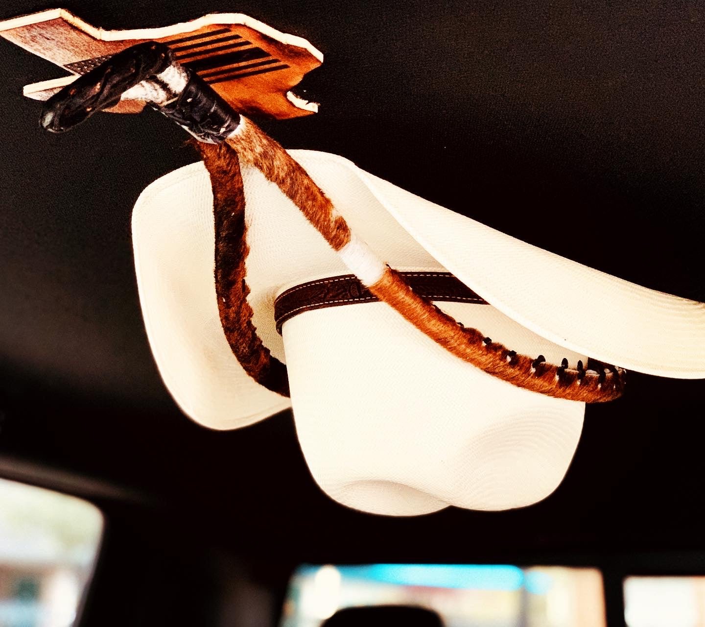 JM Tiger Stripe Bull Edition Cowboy Hat Rack - JM Ranch Snap Racks
