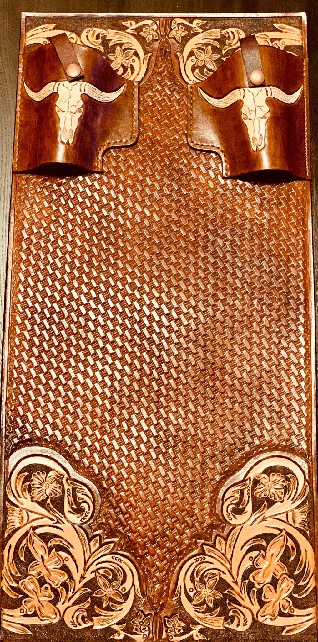 JM Tiger Stripe Bull Edition Cowboy Hat Rack - JM Ranch Snap Racks