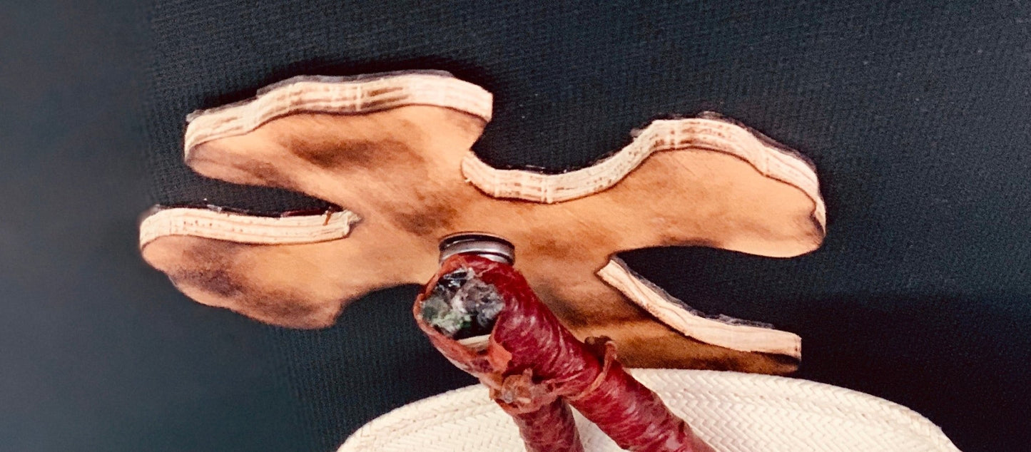 JM Tooled Serpentine Edition Cowboy Hat Rack - JM Ranch Snap Racks