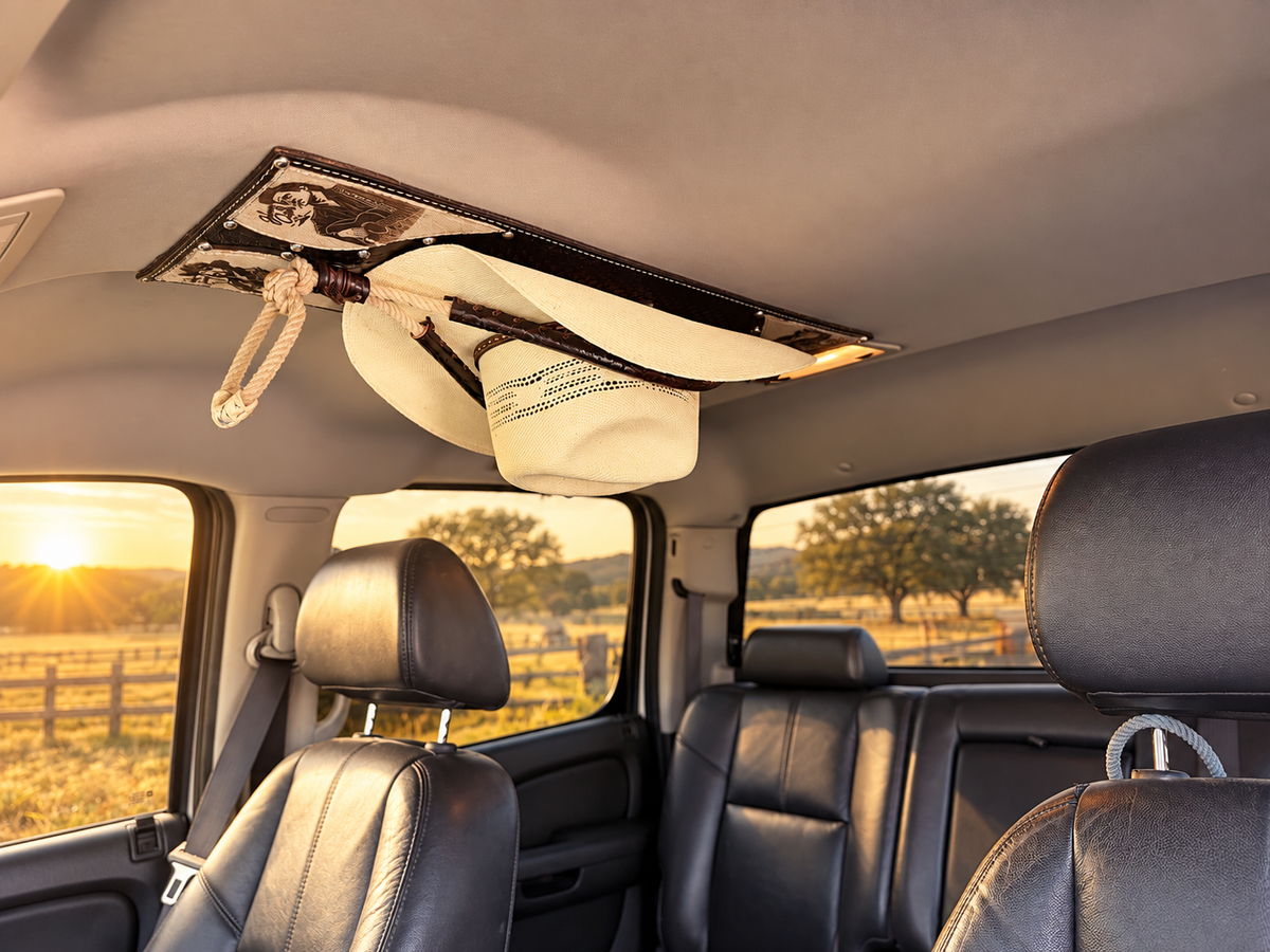Jesse Marroquin’s Outlaw Country Tribute Gun Holster Cowboy Hat Rack - lifestyle view 8