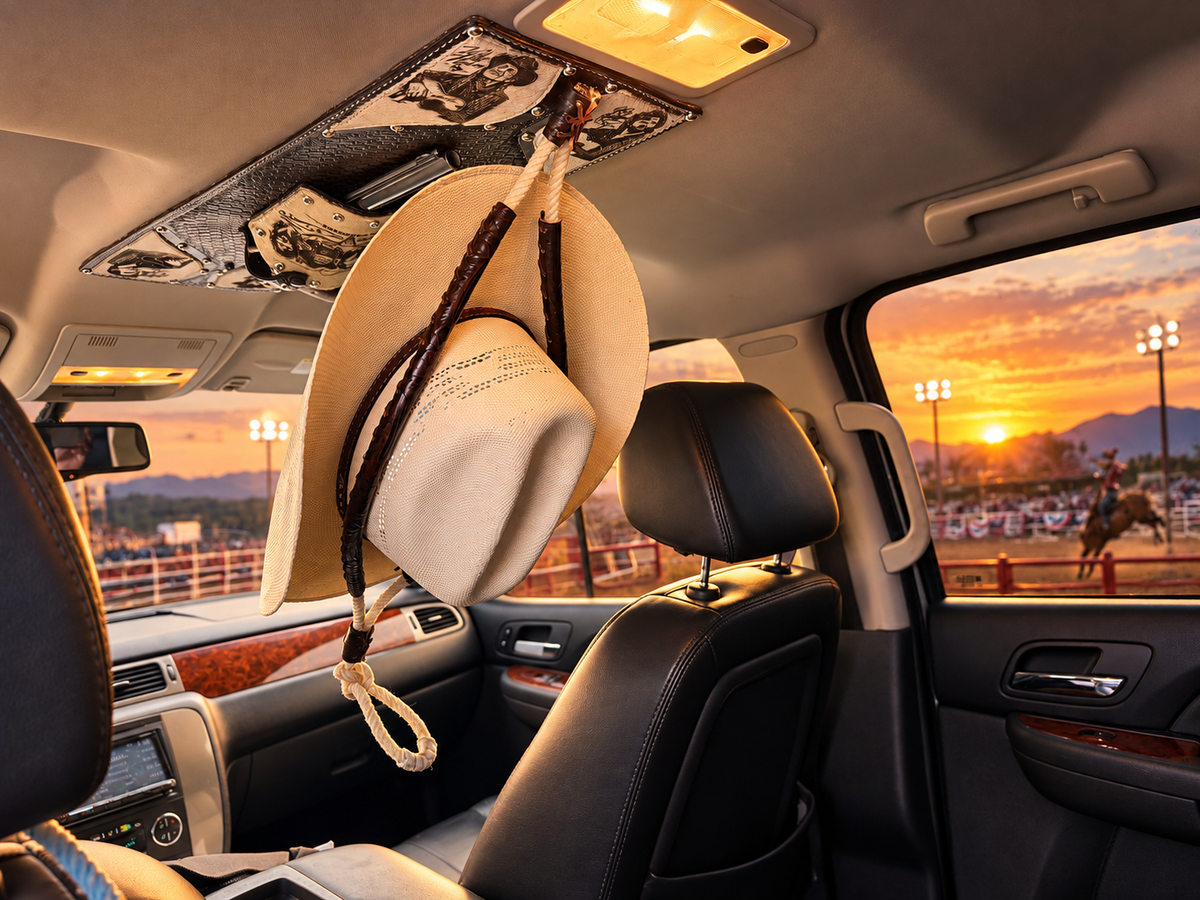Jesse Marroquin’s Outlaw Country Tribute Gun Holster Cowboy Hat Rack - lifestyle view 6