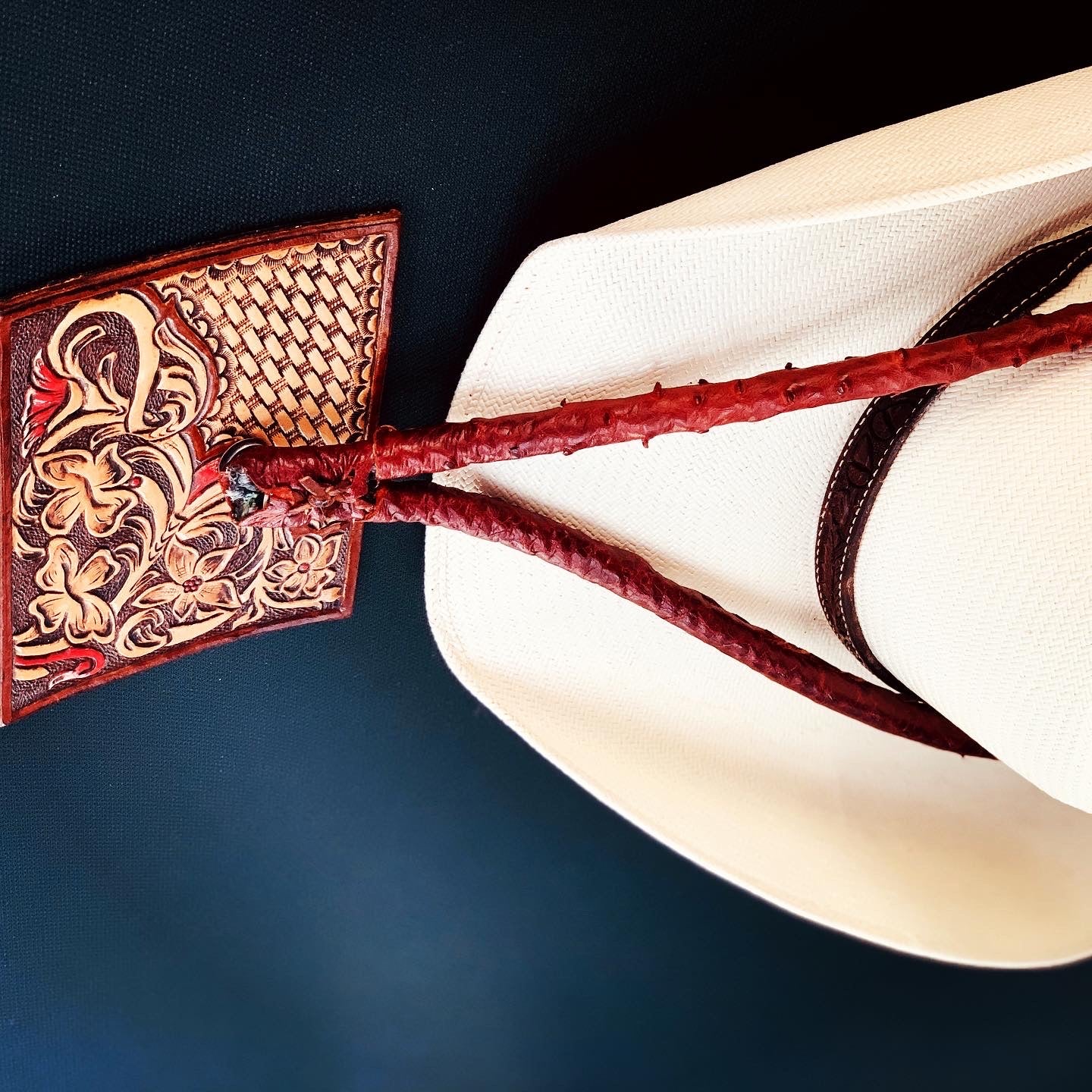 JM Brush Roper Ostrich Edition Cowboy Hat Rack - JM Ranch Snap Racks ...