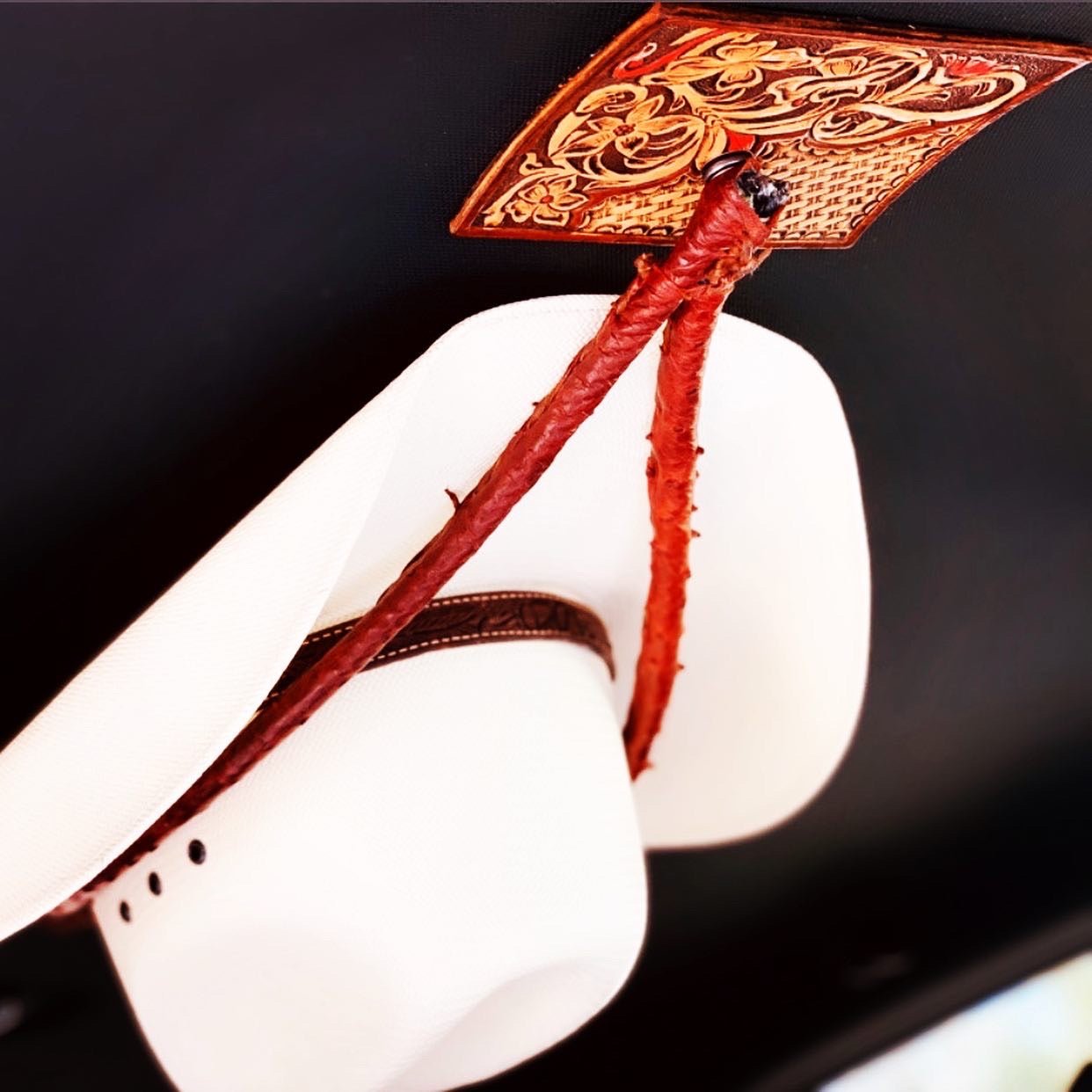 JM Brush Roper Ostrich Edition Cowboy Hat Rack - JM Ranch Snap Racks ...